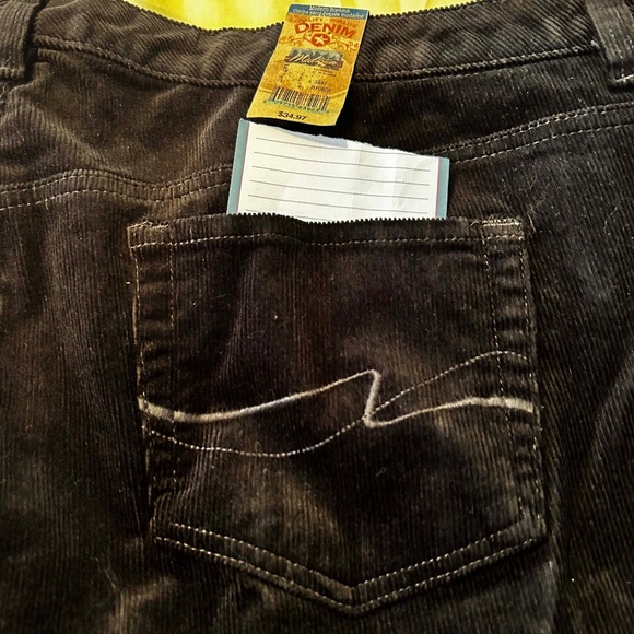 NEW PHOTOS! CORDUROYS, DENIM BOOTCUT, BLACK, SIZE WOMEN 24W, STRETCH FABRIC, FLY - Picture 15 of 16